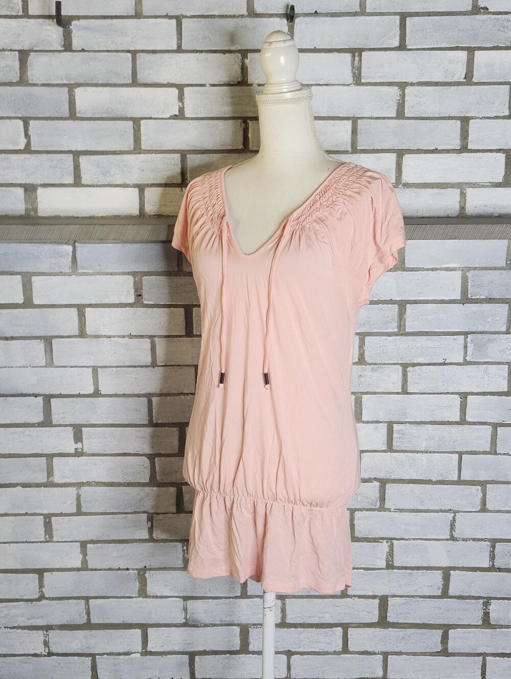 • Lole Women's Short Sleeve Tunic Top Small Pink Stretch UPF 50+ Eco-friendly
